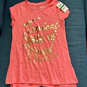 Epic Threads Pink and Gold Short Sleeve Tee